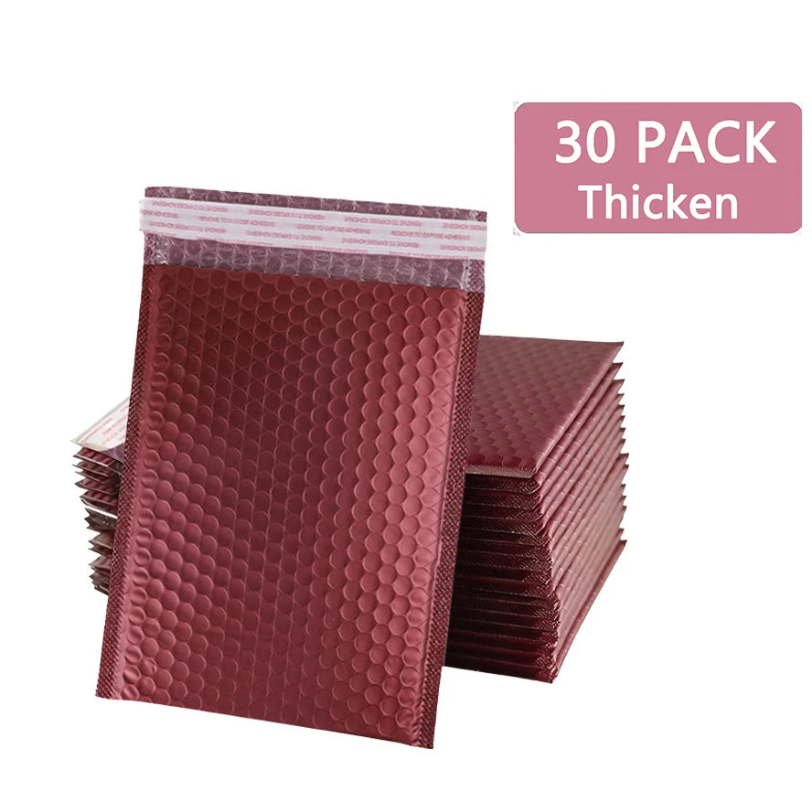 Holographic Pink Bubble Mailers Self Seal Padded Envelopes Waterproof Shipping Bags for Small Business
