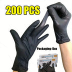 Disposable Nitrile Black Latex Gloves Cooking Wash Cycling Glove Household Antistatic Cleaning Gloves Hairdressing Nail Art Tool