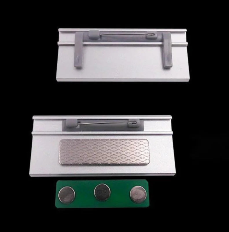 Name Badge Wholesaler Brooch Magnets Metal  Fastener Brooch Holder Card Name Tag