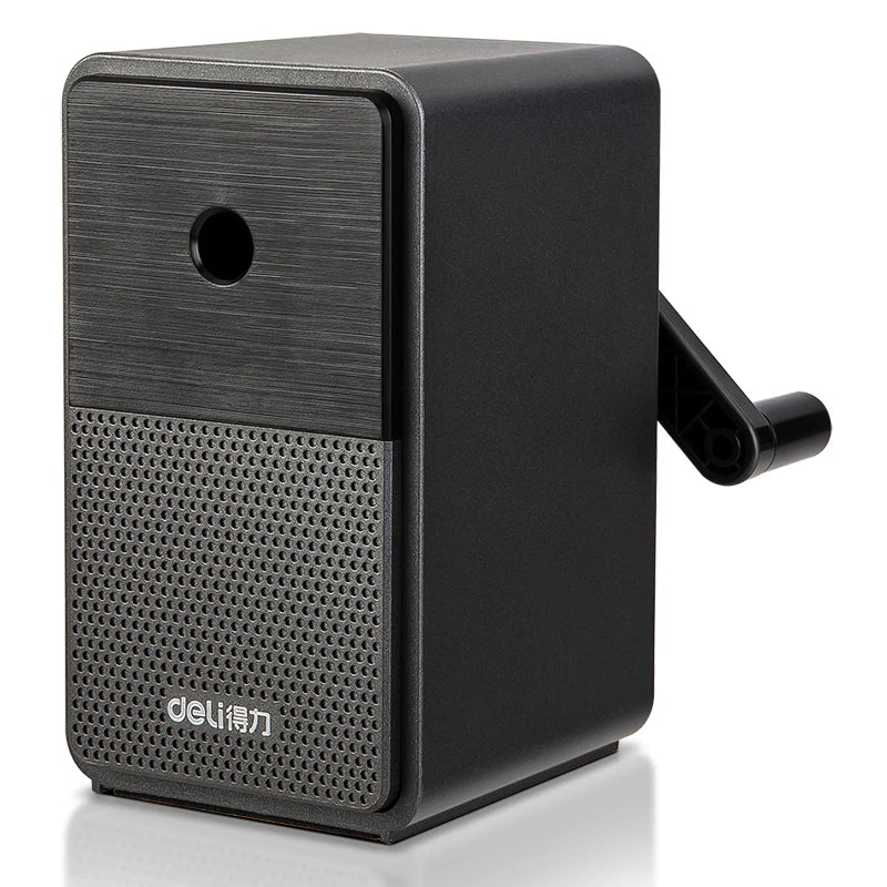 Deli Classic Heavy-Duty Hand Crank Pencil Sharpener - Adjustable, Durable Blade for School, Office, and Studio Use