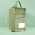 HUAJIE A4 file bag, transparent large-open file bag, zippered large-capacity document storage bag, handbag, student book bag, tutoring bag, exam paper bag, mesh subject classification bag, homework bag, study bag