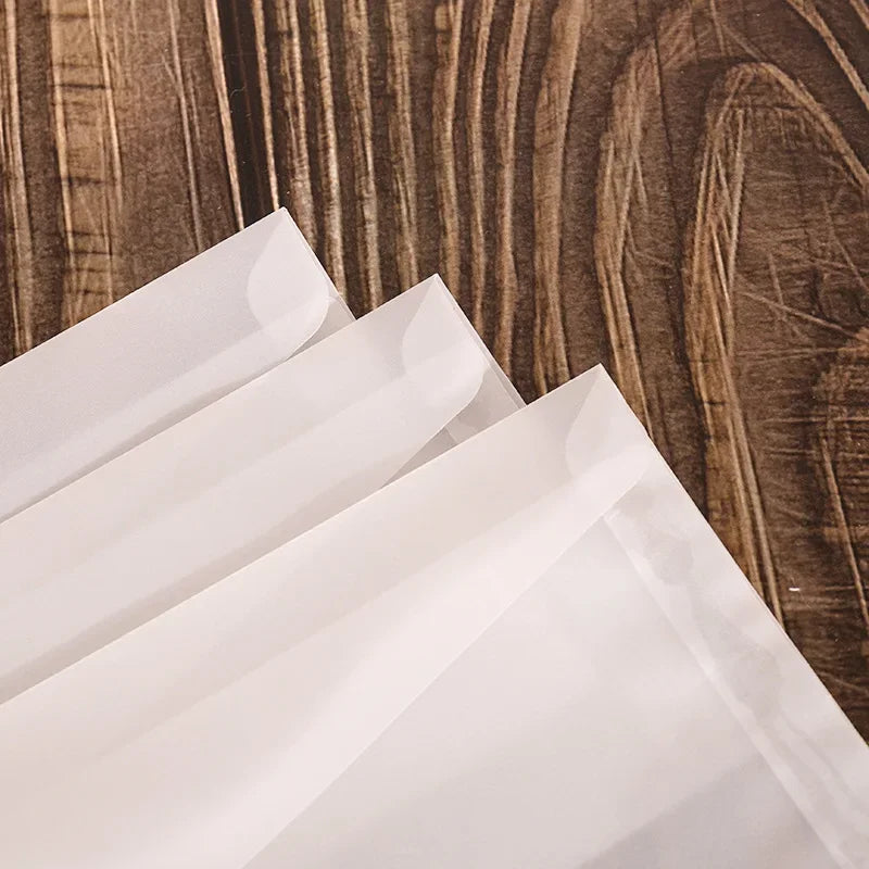 50pcs/lot Translucent Envelopes for Wedding Invitation European Style Sulfuric Acid Paper Envelope Business Storage Bag Envelope