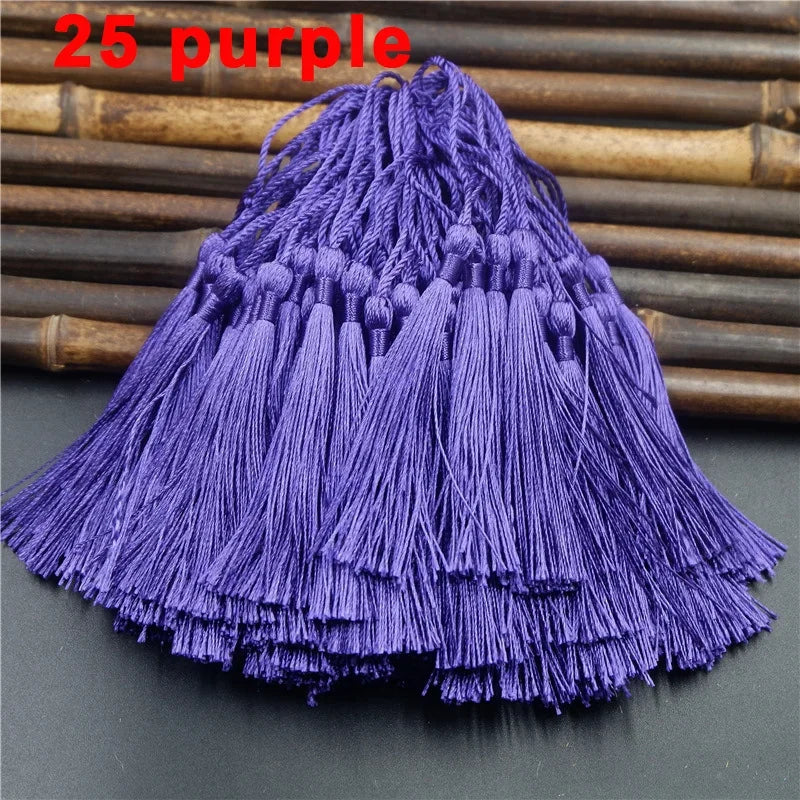 100pcs/lot 13cm Tassel Silk Fringe Silky Floss Bookmark Tassels Mini Tassels For DIY Craft Jewelry Making Souvenir Bookmarks
