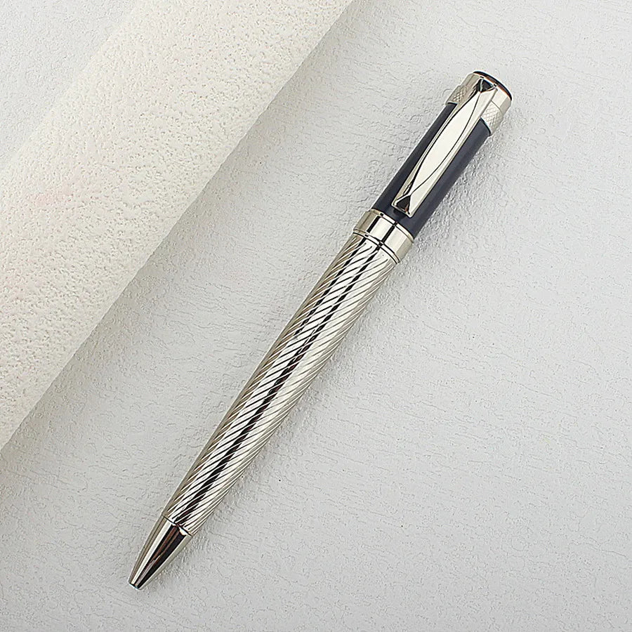 Luxury Metal Rollerball Pen 0.7mm Blue Ink Steel Gold Business Signature Pens for School Office Writing Supplies Stationery