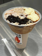 2PCS 2In1 Drink Snack Cup Bowl Bubble Milk Tea Fruit Portable Cups Stadium Tumbler Desserts Fondue Coke Water Bottle Adults Kids
