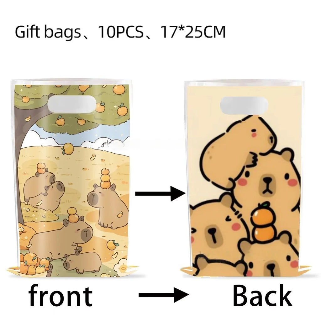 Capybara Party Theme Decoration Capybara Birthday Napkins Tablecloth Cup Plate Baby Shower Capybara Birthday Girl Party Favor