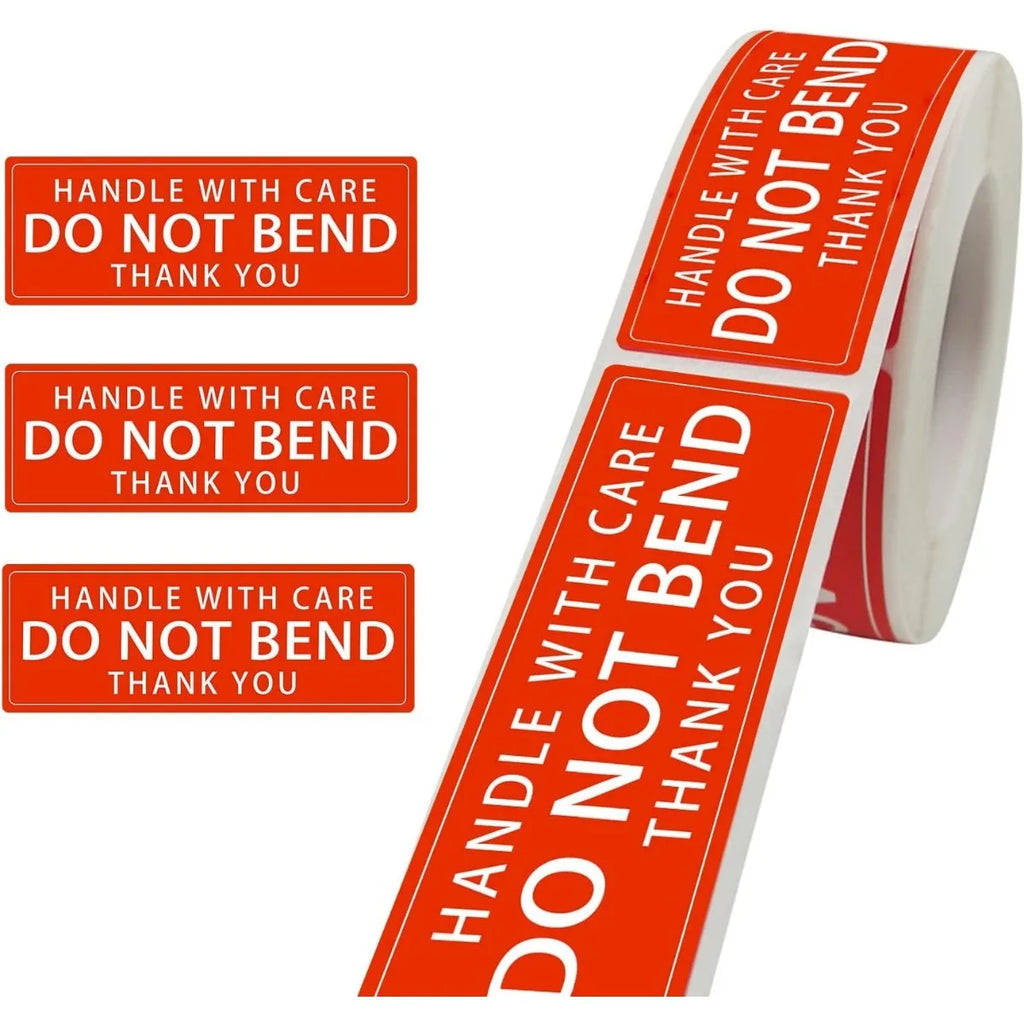 2"x 3" Fragile Stickers 500 Labels Per Roll Strong Adhesive (Handle with Care,Thank You) Labels for Shipping Moving,Do Not Bend