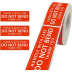 2"x 3" Fragile Stickers 500 Labels Per Roll Strong Adhesive (Handle with Care,Thank You) Labels for Shipping Moving,Do Not Bend