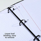 3 Ring Loose-leaf File Folder Thickened Detachable Notebook Binder Portable Multifunctional Loose Leaf Document Folder