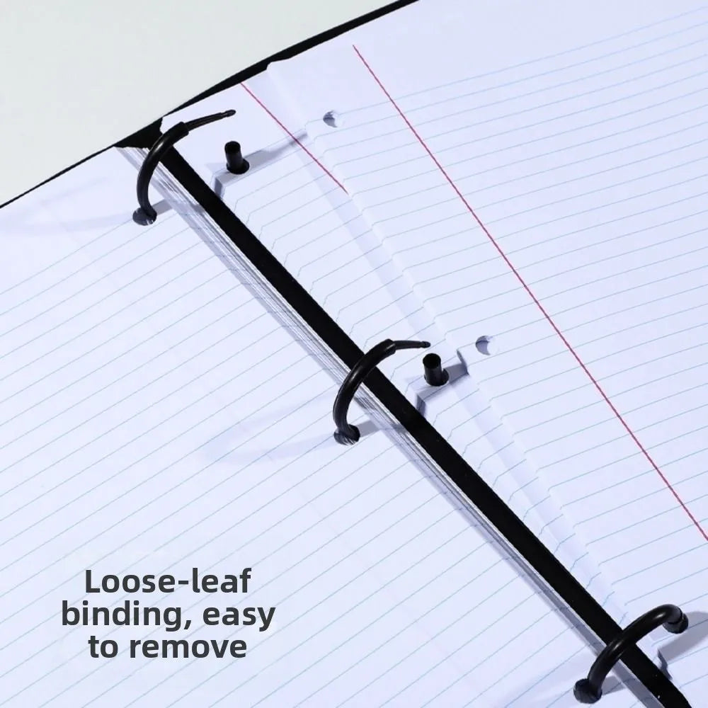 3 Ring Loose-leaf File Folder Thickened Detachable Notebook Binder Portable Multifunctional Loose Leaf Document Folder