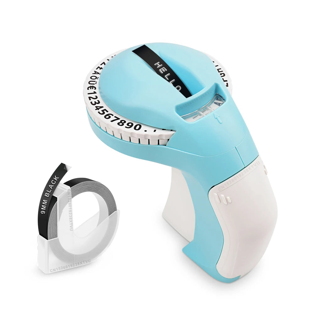 Portable Label Maker B90 Adhesive Sticker Printer similar to Dymo 12965 Labeling Machine Compatible for Dymo 3D 9mm Label Tapes