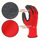1/10pairs Non-slip Thicken Latex Rubber Safety Work Gloves Palm Coated Gloves Mechanic Working Gloves for Garden WorkTools
