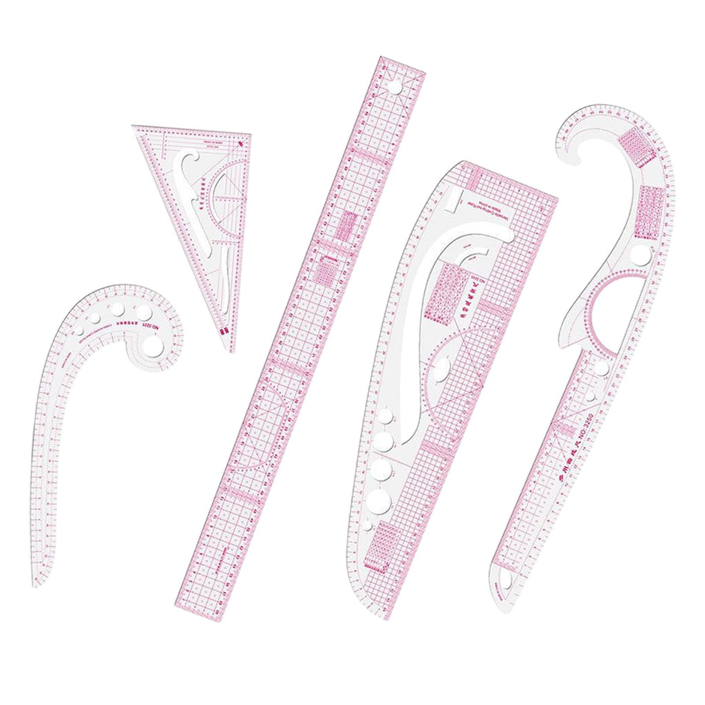 French Curve Ruler Set Tailor Pattern Making Clothes Drawing Template Fashion Design Measure Ruler for Tailors Designers