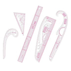 French Curve Ruler Set Tailor Pattern Making Clothes Drawing Template Fashion Design Measure Ruler for Tailors Designers