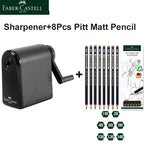 Faber Castell Artists Long Point Pencil Sharpener Manual for Art Charcoal Pencils/Drawing/Sketching Pencils Adjustable Points