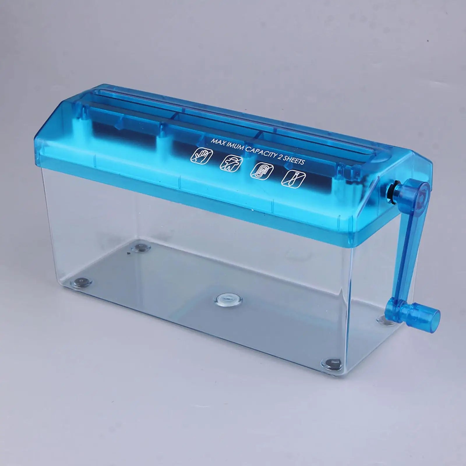 Mini Hand Crank Shredder Home Office Small Straight Cut Practical Paper Shredder for Receipts Photos Portrait Paper Bills
