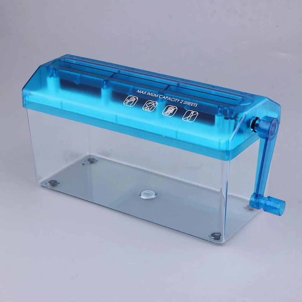 Mini Hand Crank Shredder Home Office Small Straight Cut Practical Paper Shredder for Receipts Photos Portrait Paper Bills