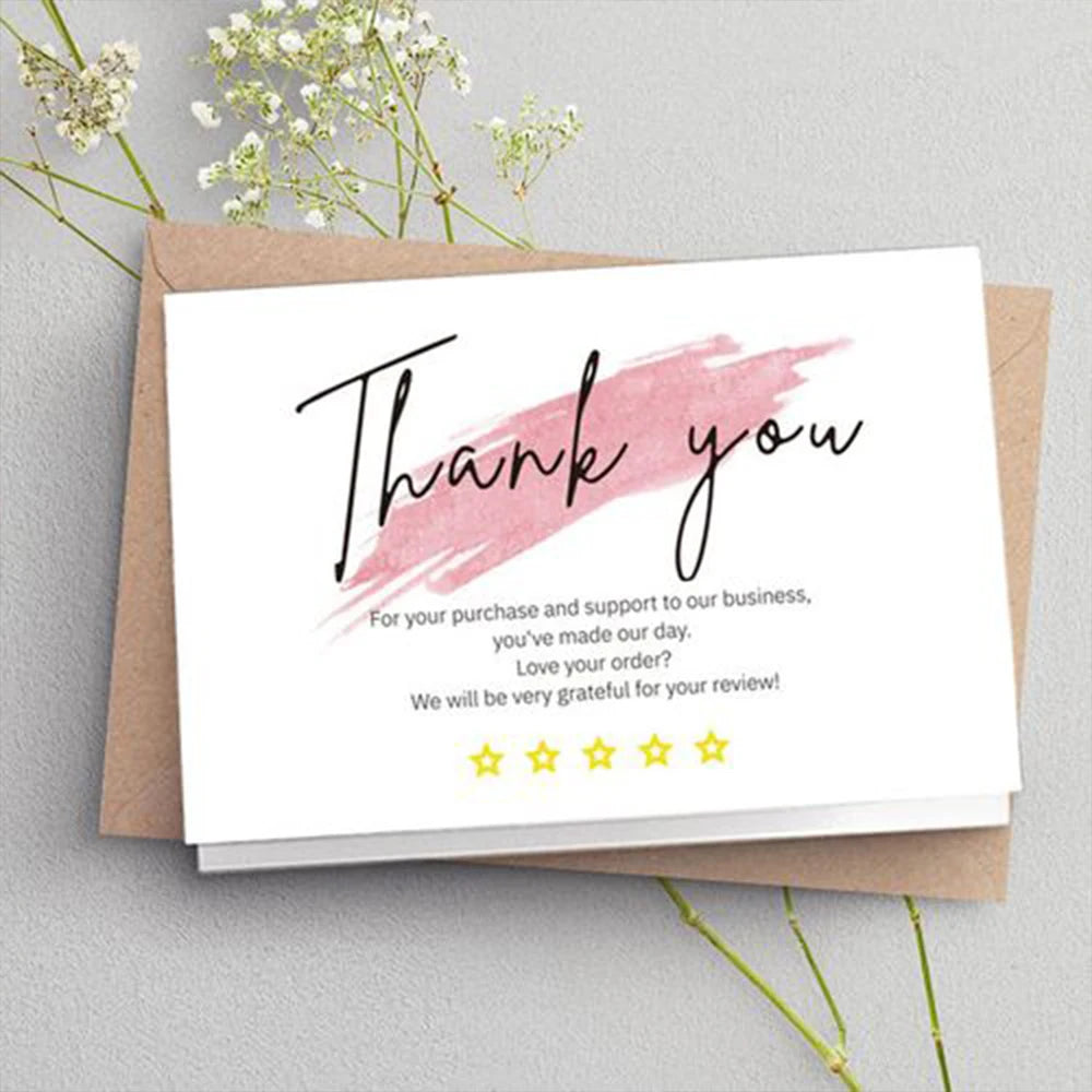 Custom Cards Thank You Cards Custom Business Card Personalized Logo Packaging For Small Business Wedding Invitation Postcards