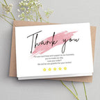Custom Cards Thank You Cards Custom Business Card Personalized Logo Packaging For Small Business Wedding Invitation Postcards