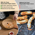 16/20/23CM Round Air Fryer Disposable Baking Paper Liners Non-Stick Oil-proof Parchment Paper Mat For 3-12QT Steamer Container