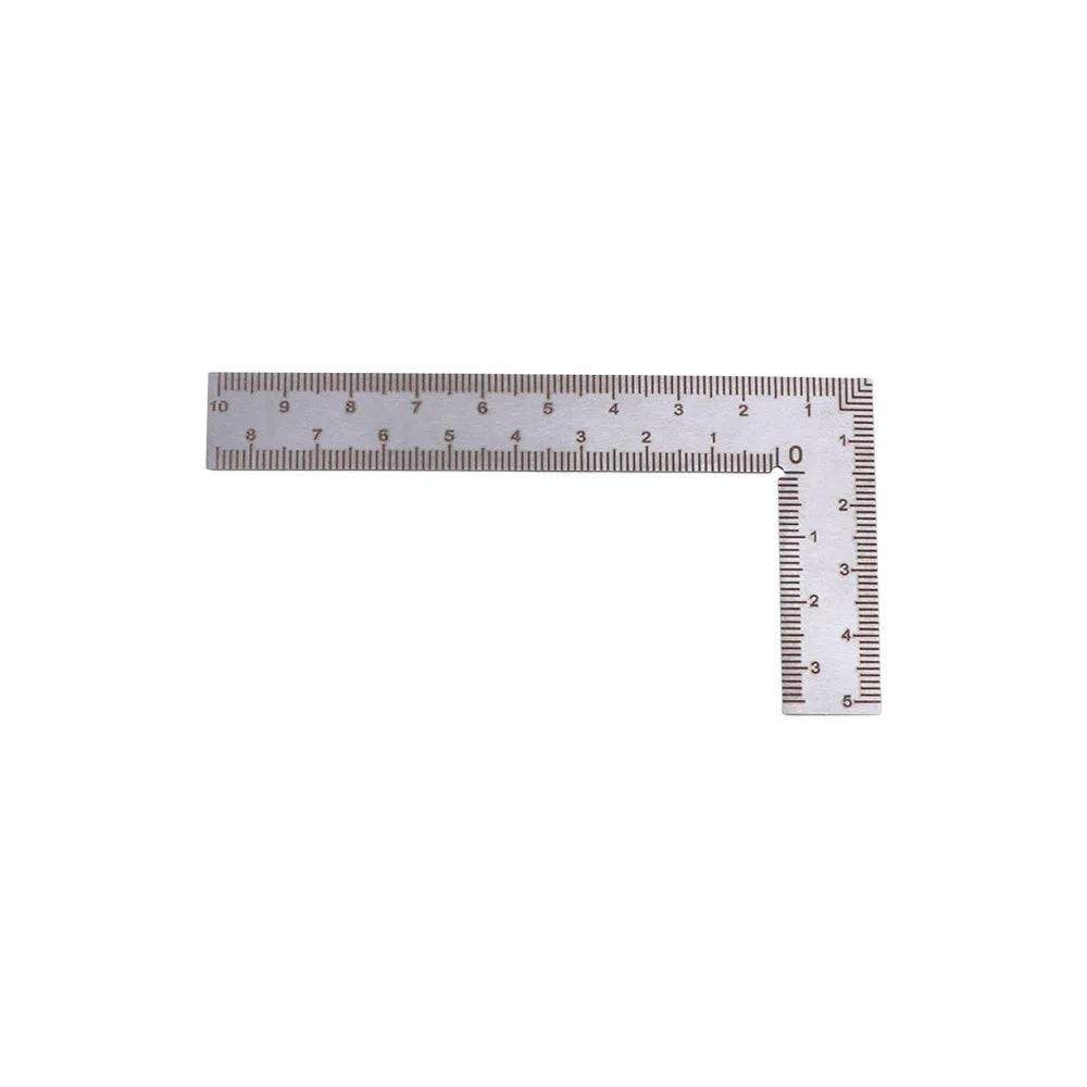 Stainless Steel L Square Ruler Measuring Tool High-Accuracy Metal Ruler Small Frame Double-Sided Mini Ruler Educational