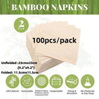 100% Compostable and Eco-friendly Paper Dinner Napkins Perfect for Everyday Dinning,Beverages or Cocktail Disposable