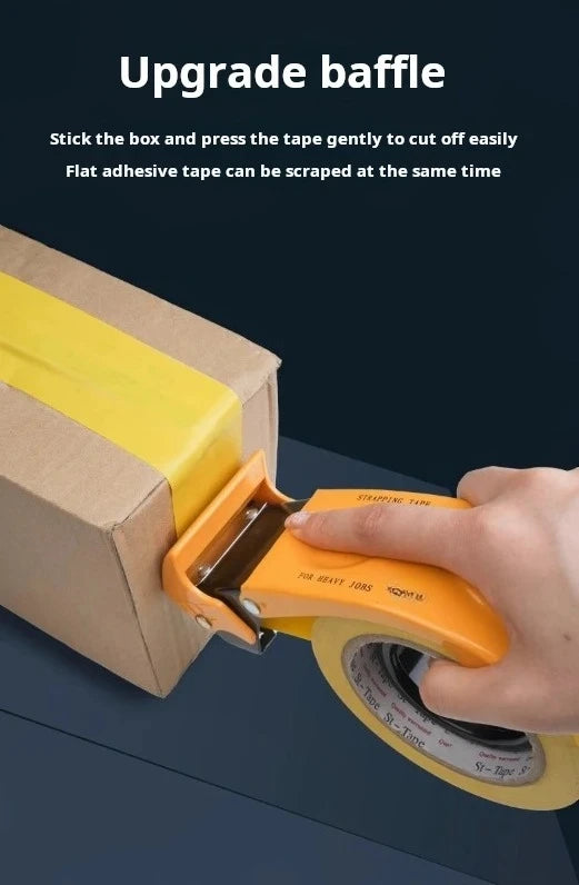 Heavy Duty Metal Tape Dispenser, Industrial Packaging Tape Gun, Handheld Tape Cutter for Shipping