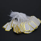 100PCS Round Rectangle Gold/Silver Edge Retail Supplies Display Tool Hanging Tags Jewelry Price Labels Jewellery Hangtags