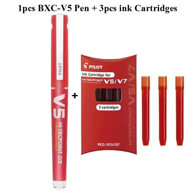 Japan Pilot V5/V7 Gel Pen Straight Liquid Replaceable Ink Cartridge 0.5/0.7mm for Writing School Stationery Office Accessories