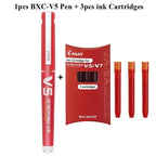 Japan Pilot V5/V7 Gel Pen Straight Liquid Replaceable Ink Cartridge 0.5/0.7mm for Writing School Stationery Office Accessories