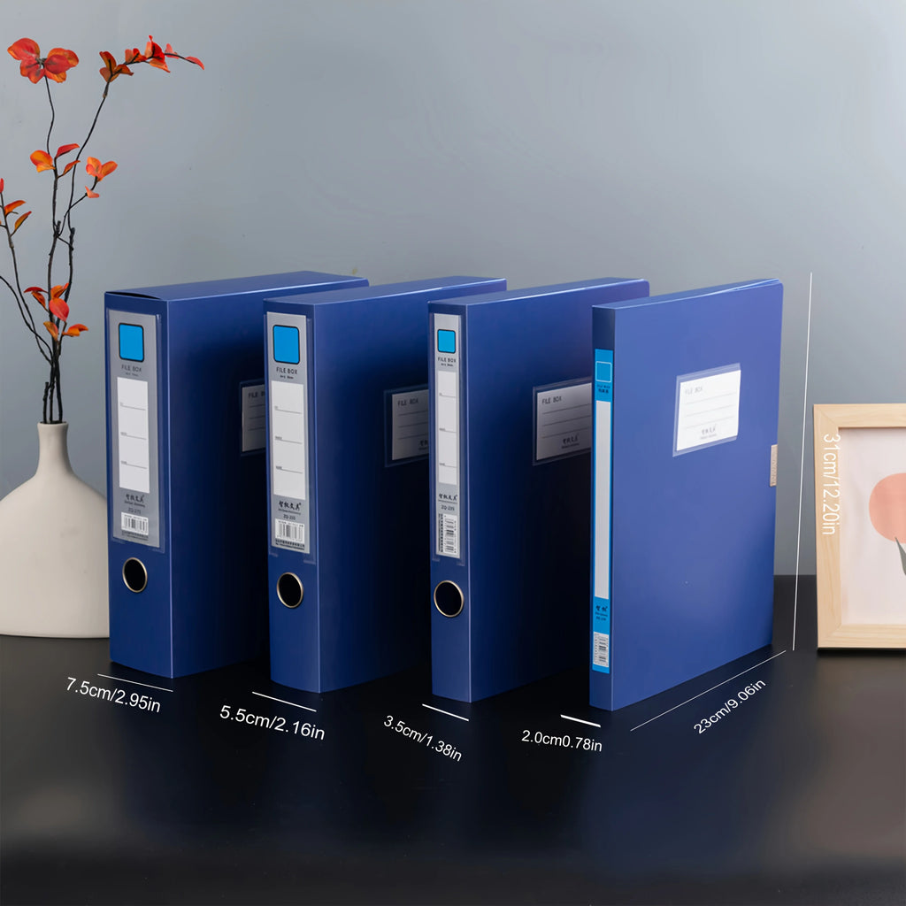 1pcs Foldable A4 File Folders, Large Capacity PP Document Storage Boxes, Suitable for Office, School, Back to School Season