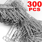 50-500PCS Stainless Steel Paper Clips Rustproof Sturdy Coated U-shaped Paperclips for Student Office School Stationery Supplies