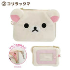 2025 New Kawaii Rilakkuma Peripheral Transparent Wallet Anime Themed Card Case And Key Case Storage Organizer Girl Birthday Gift