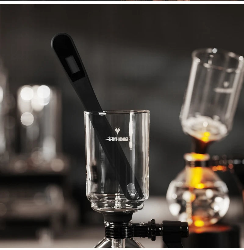 MHW-3BOMBER Wand Coffee Stirrer with Digital Thermometer Coffee Syphon Stir Stick for French Press Barista Coffee Accessories