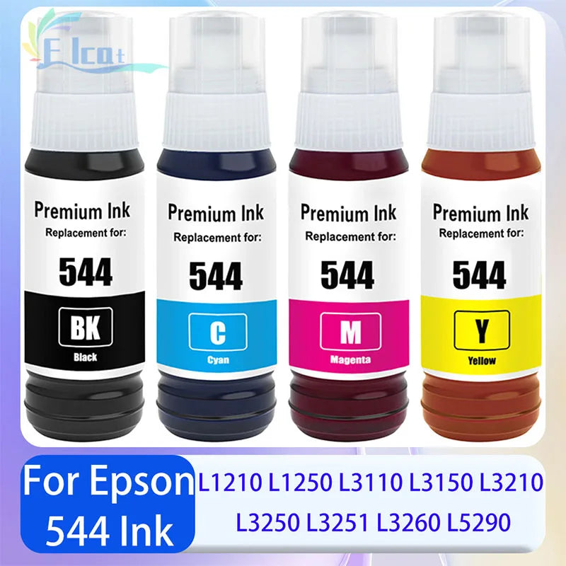 T544 544 Ink Bottle 544 Refill Kit Fit For Epson EcoTank L1110 L1210 L1250 L3110 L3150 L3210 L3250 L3251 L3260 L5290 Printer ink