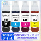 T544 544 Ink Bottle 544 Refill Kit Fit For Epson EcoTank L1110 L1210 L1250 L3110 L3150 L3210 L3250 L3251 L3260 L5290 Printer ink