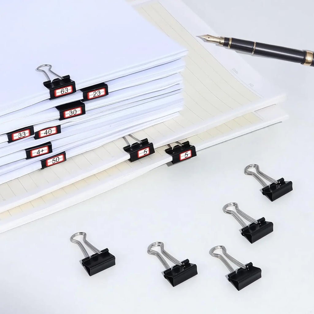 50pcs Mini Binder Clips Black Binder Clips Small Paper Clip for Home School Office and Business 15mm