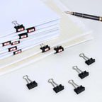 50pcs Mini Binder Clips Black Binder Clips Small Paper Clip for Home School Office and Business 15mm