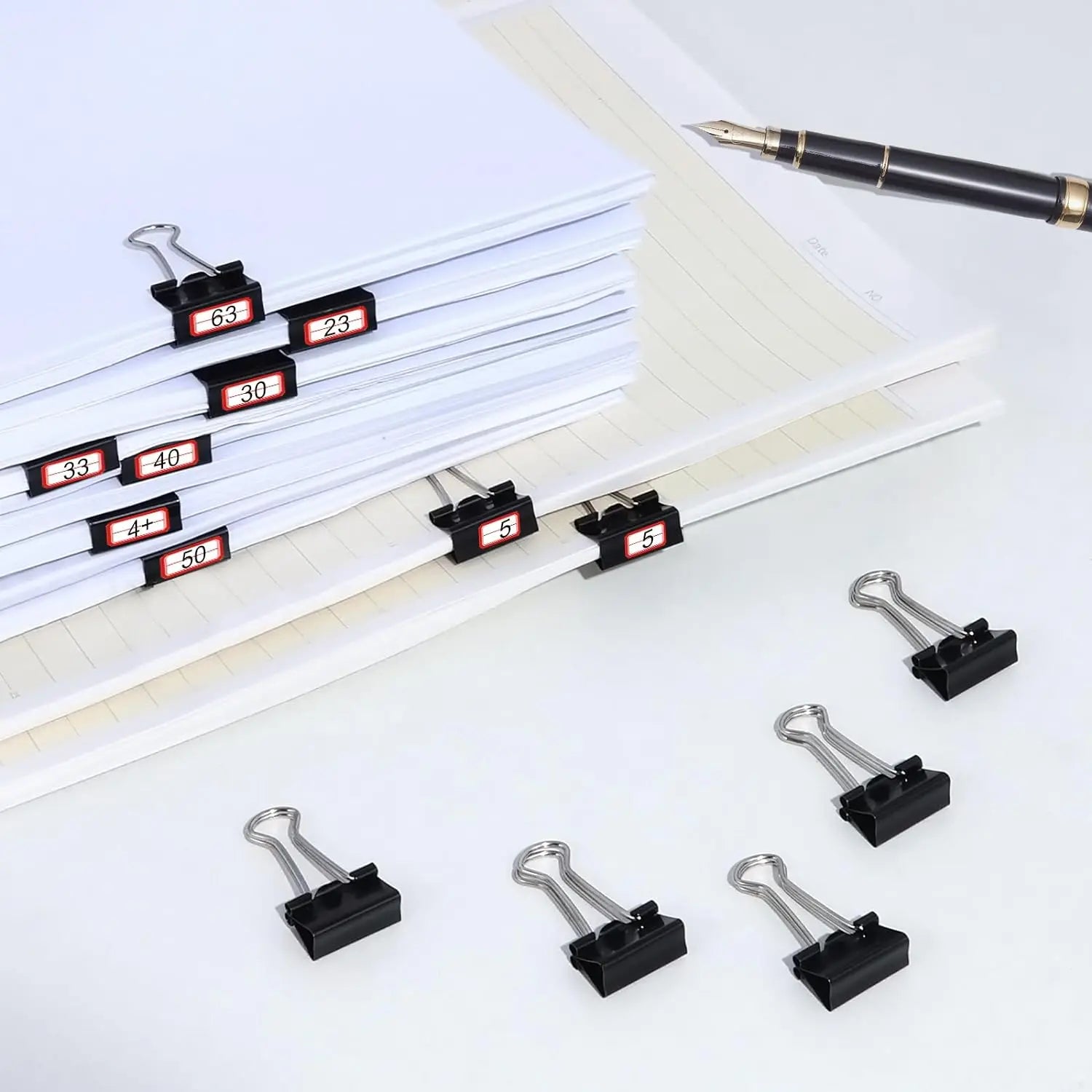 50pcs Mini Binder Clips Black Binder Clips Small Paper Clip for Home School Office and Business 15mm