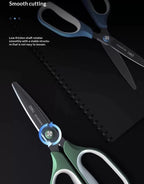 Deli Stainless Steel Scissors 3D Curved Knife Black Blade Home Office Hand Craft Anti-stick Shear Scissor School Stationery