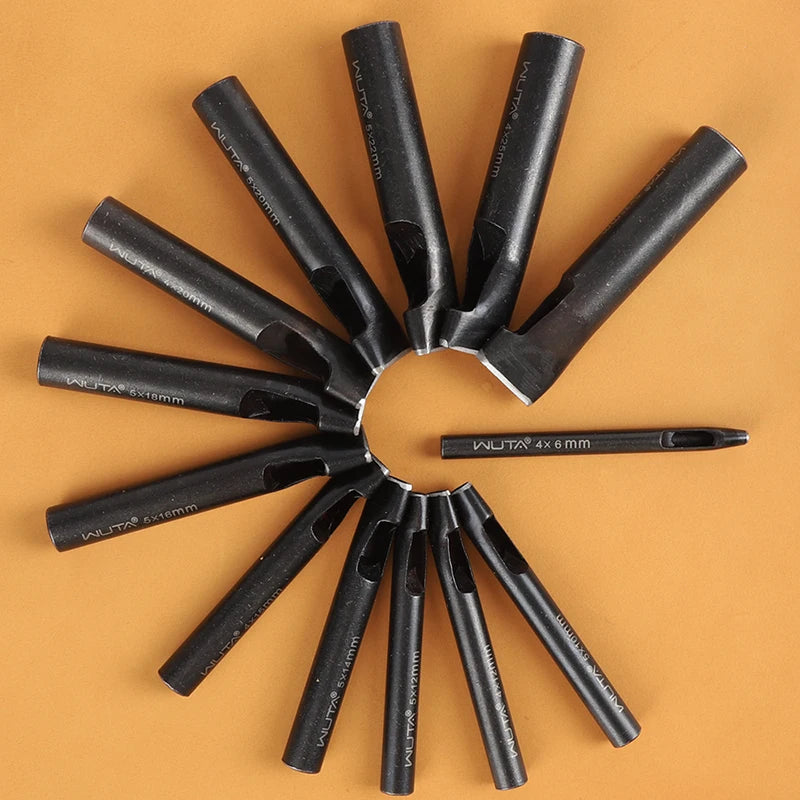 WUTA Basic Series 1pc Leather Belt Hole Puncher Oblong Hollow Punch Oval Flat Punches DIY Craft Tools for Strap Watch Band Bags