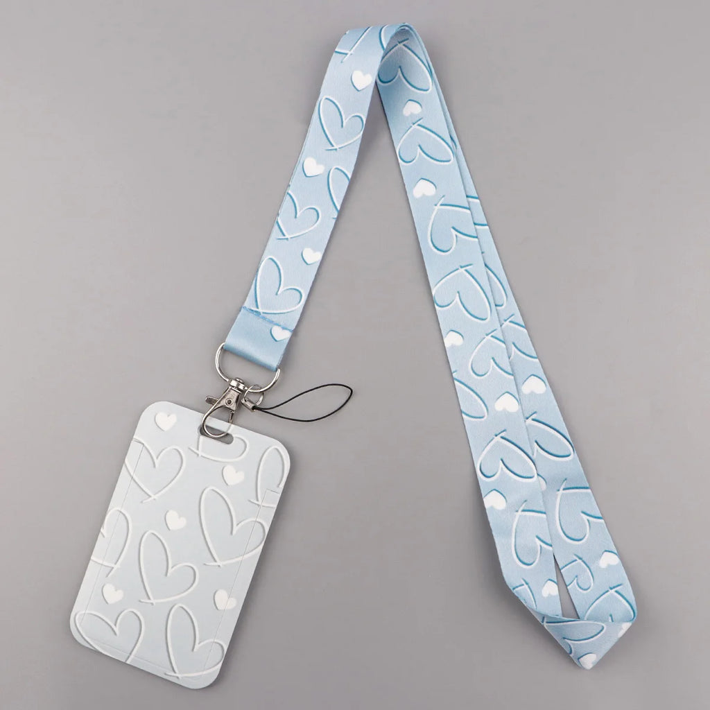 Heart Credential Holder Minimalist Style Lanyards for Key Neck Strap For Card Badge Gym Keychain Keyring Accessories Gifts