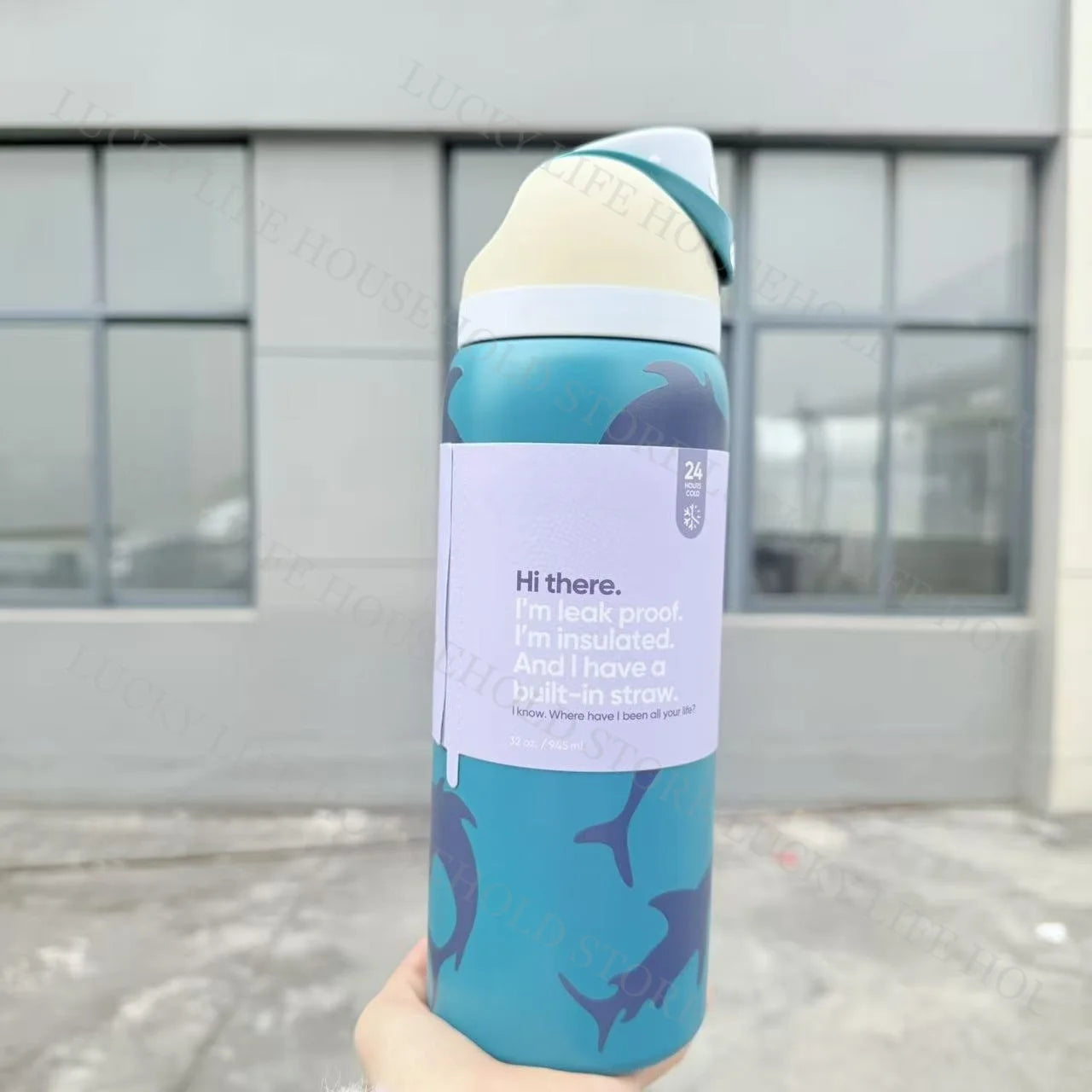 Portable Fruit Car Cup Thermoses Summer Soccer Stainless Steel Insulated Cup 32OZ Large-capacity Football Water Bottles
