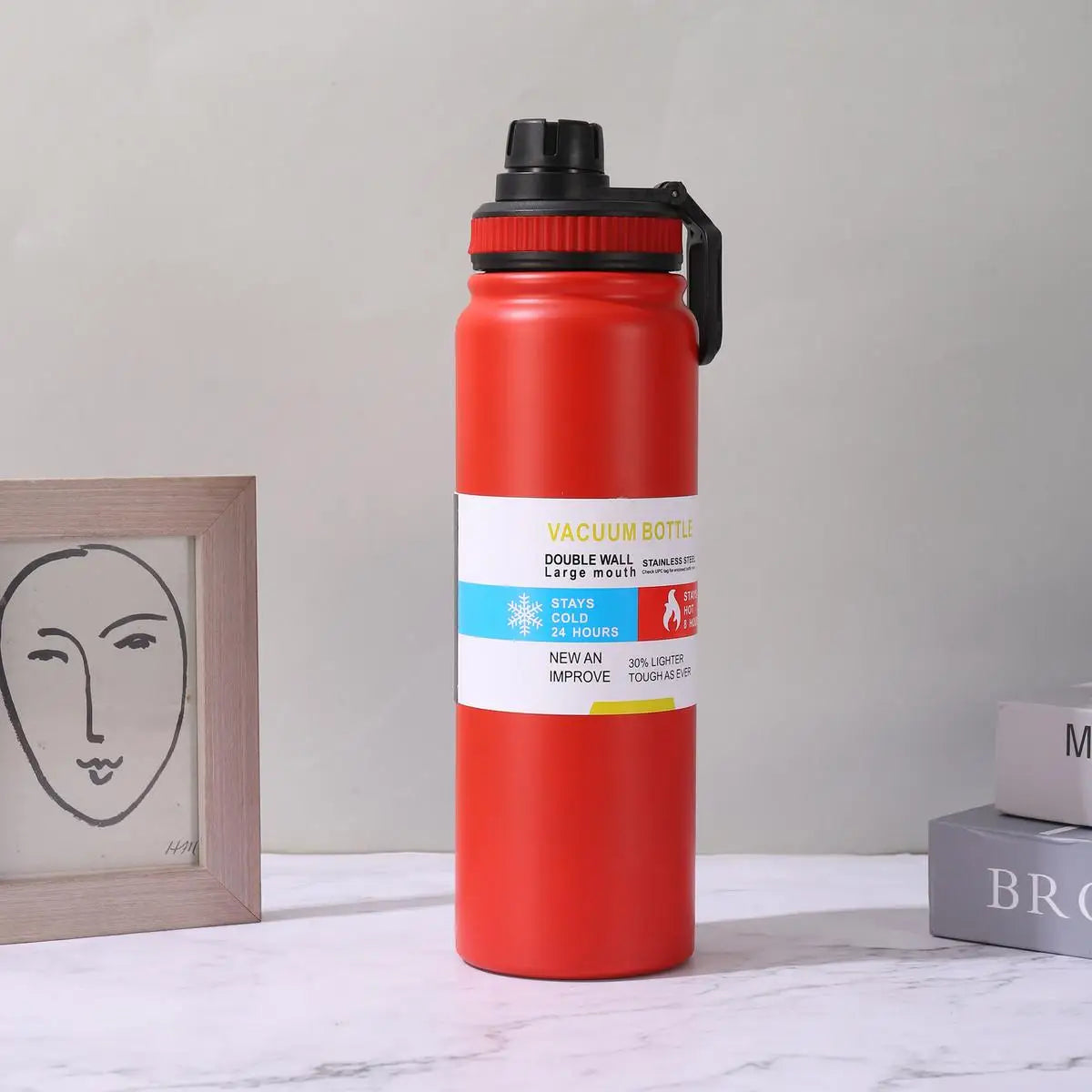 600/800/1000ML Thermos Bottle Stainless Steel Car Thermal Cup Keeps Cold and Heat Thermal Mug Sports Insulated Cup Vacuum Flask