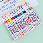 1/3/6/12Pcs Colorful Permanent Paint Marker Waterproof White Markers Tire Tread Rubber Fabric Paint Metal Paint Marker Pens