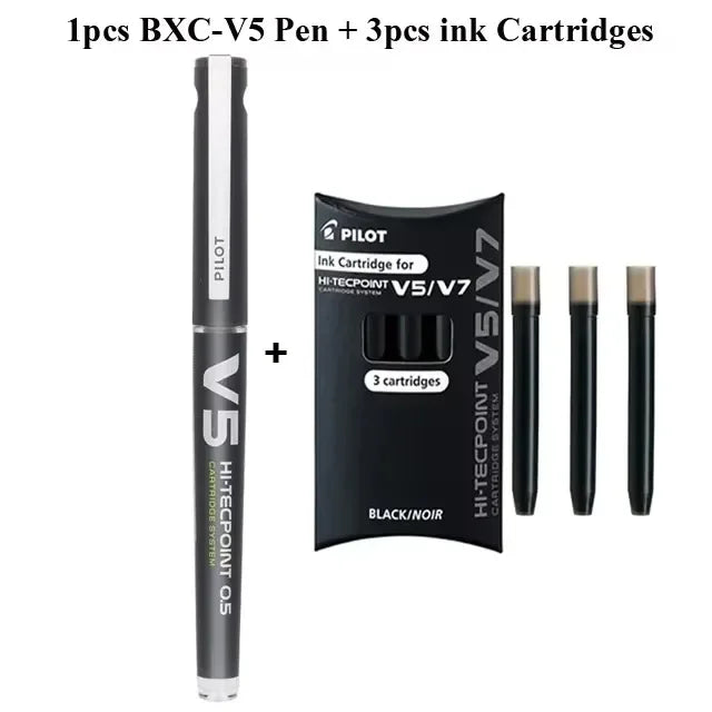 Japan Pilot V5/V7 Gel Pen Straight Liquid Replaceable Ink Cartridge 0.5/0.7mm for Writing School Stationery Office Accessories