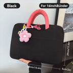 Lightweight Puffy Laptop Sleeve 14/16 Inch Commuter Laptop Briefcase Notebook Sleeve Notebook Case Portable Handbag for Women