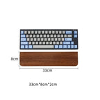 Solid Wood Keyboard Wrist Rest for 87 Key Mechanical Keyboard, Ergonomic Wooden Palm Rest with Non Slip Base