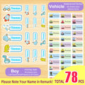 Custom Heat Transfers Name Sticker Personalized Washable Clothes Ironing Stickers Iron-on Labels Fabric Clothing Babysuit Tags