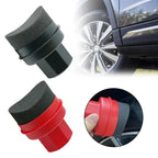 Reusable Tire Wax Applicator Sponge with Lid Curved Car Cleaning Pad for Tire Dressing Detailing Kit Car Waxing Tools